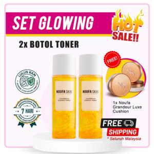 Set Glowing Noufa Skin Toner 2 Botol – Toner Jeragat Paling Laris